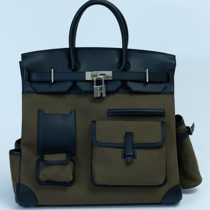 Hermes HAC40 Canvas Army Green
